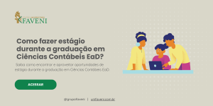 Como fazer estágio durante a graduação em Ciências Contábeis EaD