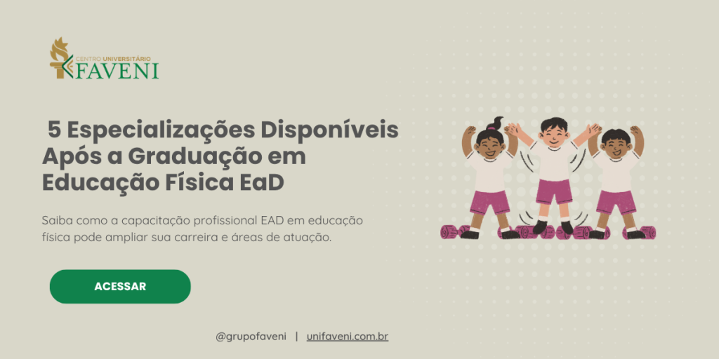 Descubra 5 Especializações Disponíveis Após a Graduação em Educação Física EaD