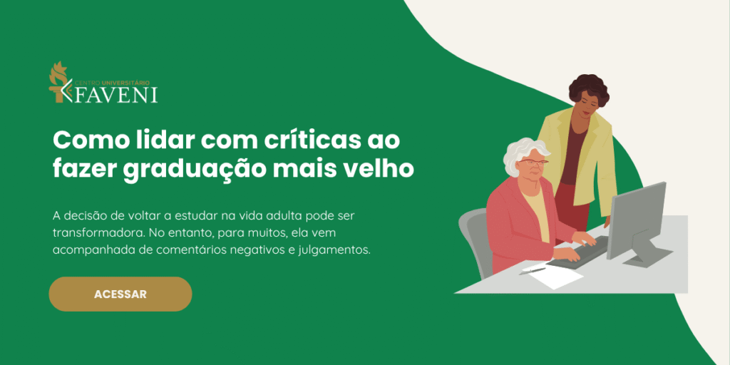 Como lidar com críticas ao fazer graduação mais velho