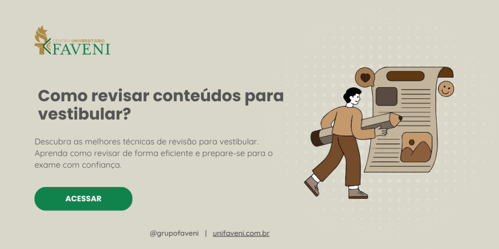 Como revisar conteúdos para vestibular