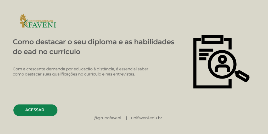 Como destacar o seu diploma e as habilidades do ead no currículo