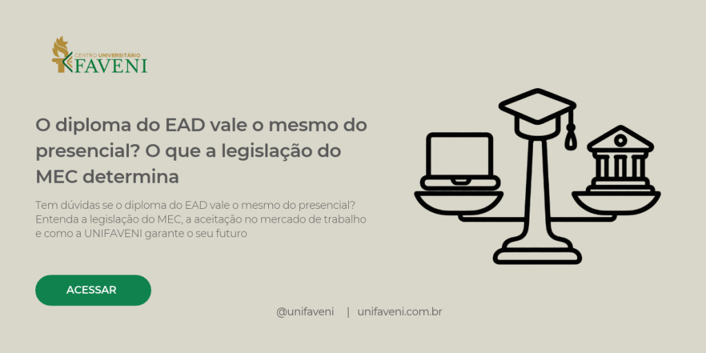 O diploma do EAD vale o mesmo do presencial? O que a legislação do MEC determina